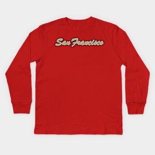 Football Fan of San Francisco Kids Long Sleeve T-Shirt